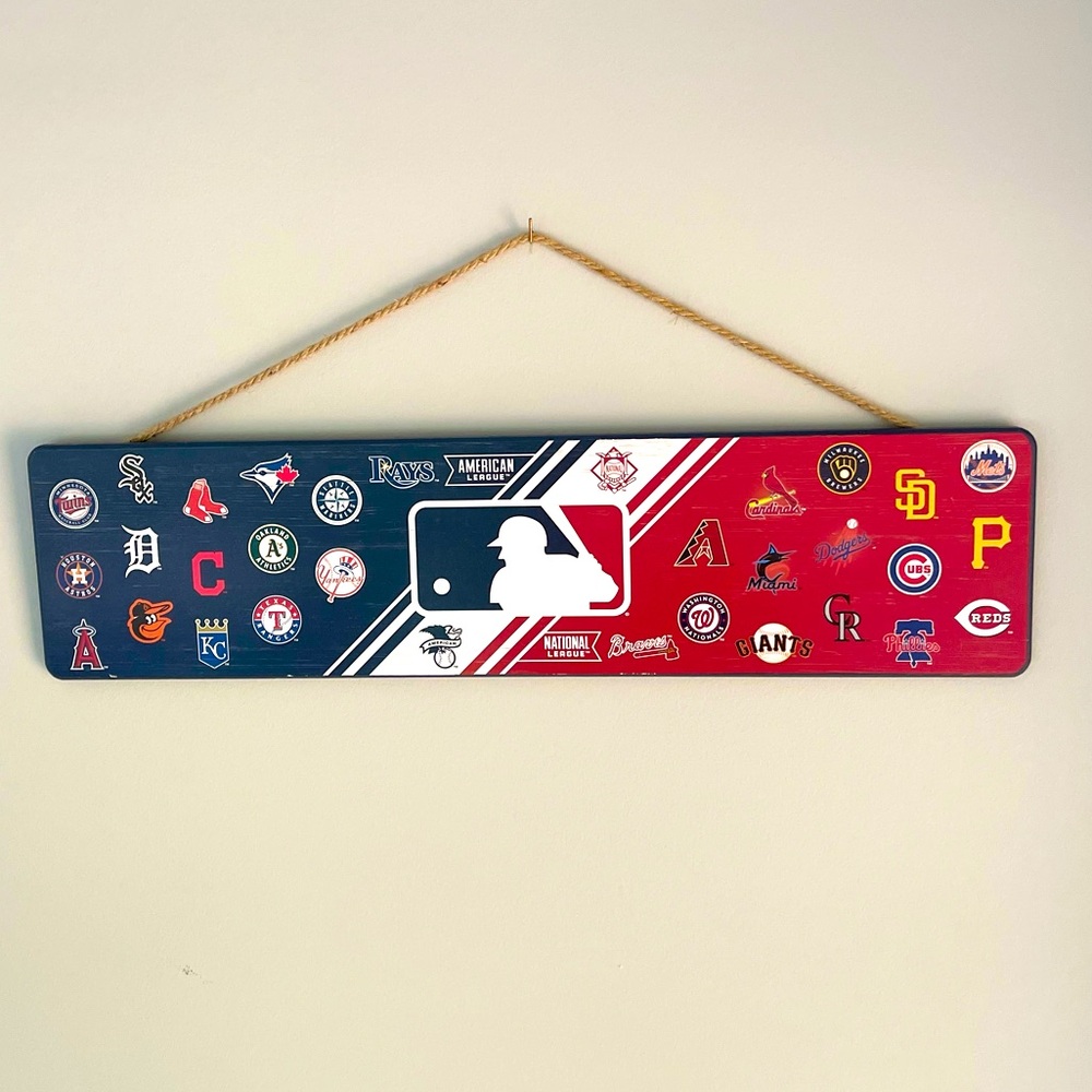 New!  MLB Wooden Wall Decor